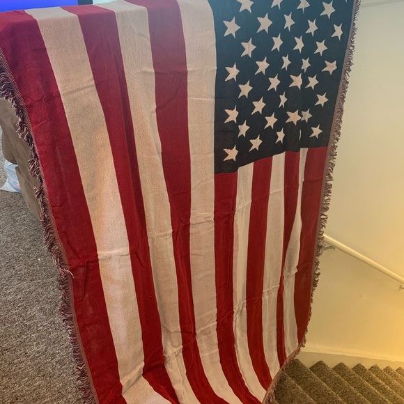 USA Flag Throw Blanket - Picture 4 of 7